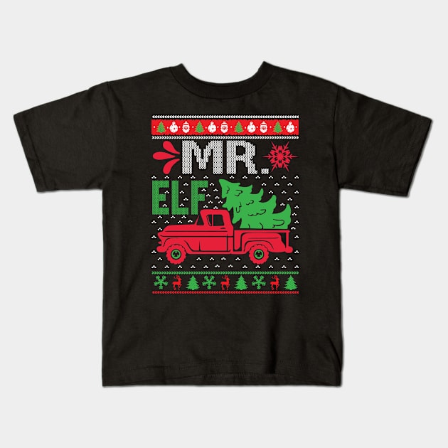 Mr Elf Kids T-Shirt by MZeeDesigns